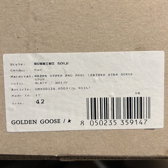 Brand New Designer Shoes Golden Goose Running Sole size 42 (US 9 Mens) - Picture 12 of 12
